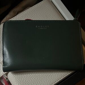 RADLEY LONDON Forest Green Leather Zip Around Wallet